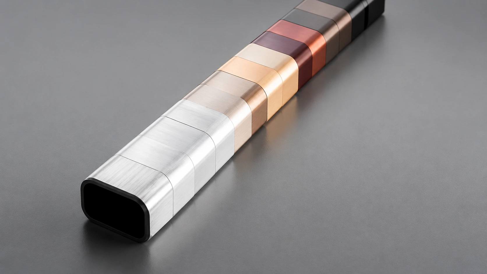 Perfil con anodizado natural Plegakit