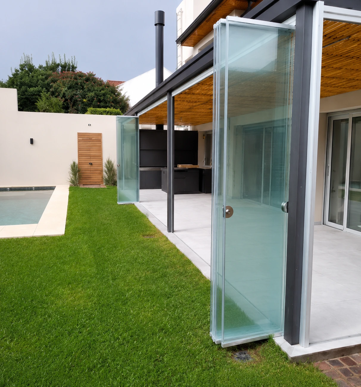 Cerramiento Plegakit instalado en galería exterior